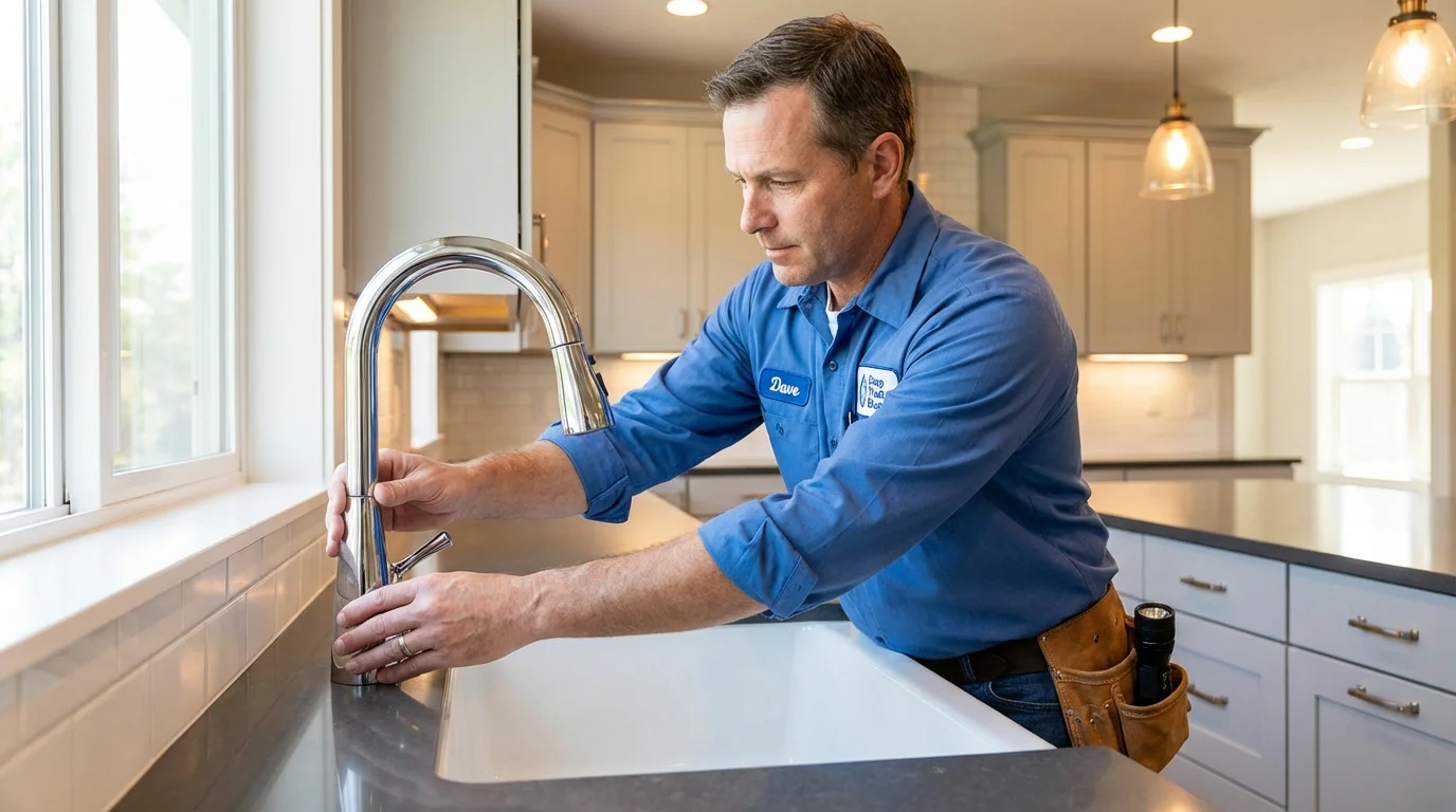 Kitchen faucet installation by Johns Plumbing LLC in Unadilla