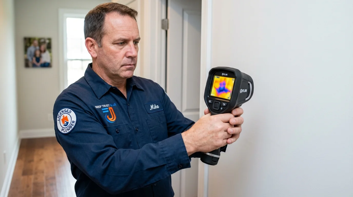 Thermal imaging leak detection by Johns Plumbing LLC in Unadilla
